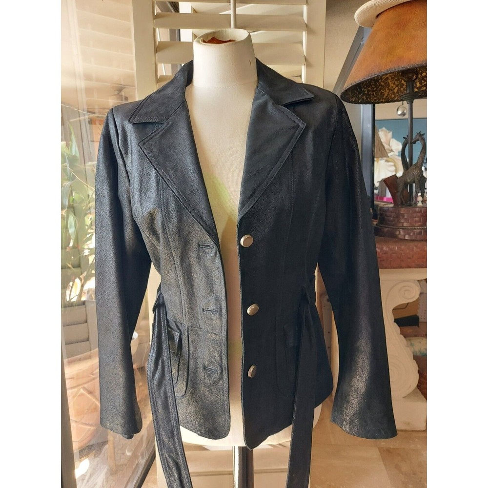 Vintage Bradley Bayou Jacket Womens M Soft Suede Leather Long Lines Chic Classy